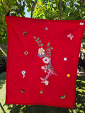 Bloom and butterfly hand made quilt-100% cotton blanket