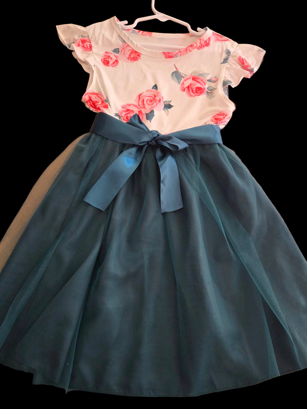 Girls floral tulle party dress