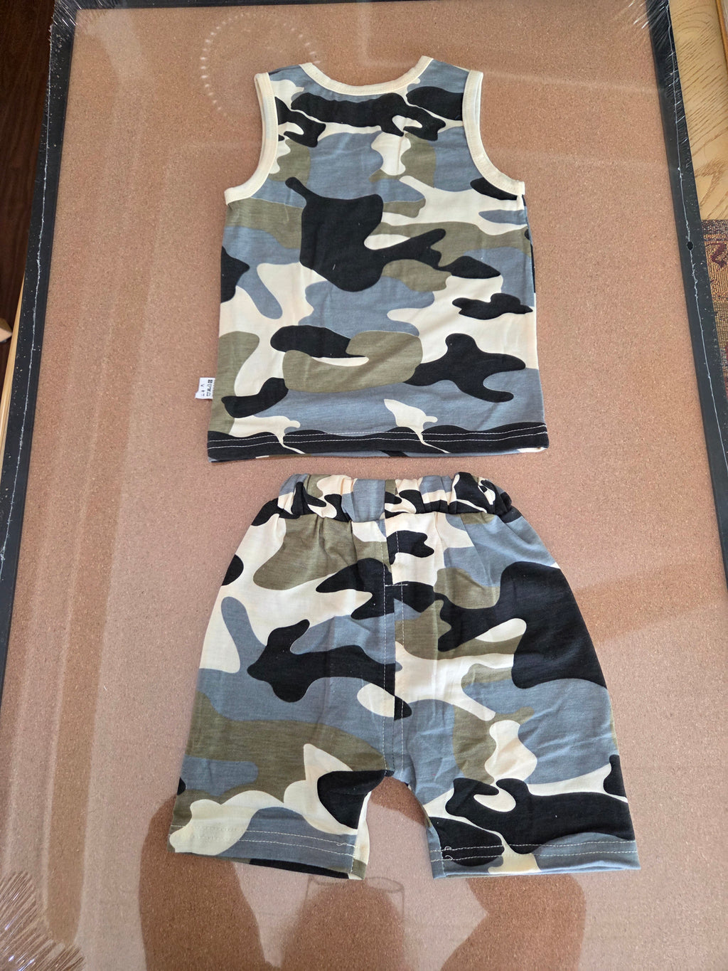Toddler boys camouflage tank top & short set