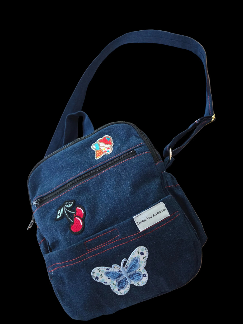 Handmade denim (jeans) crossbody bag