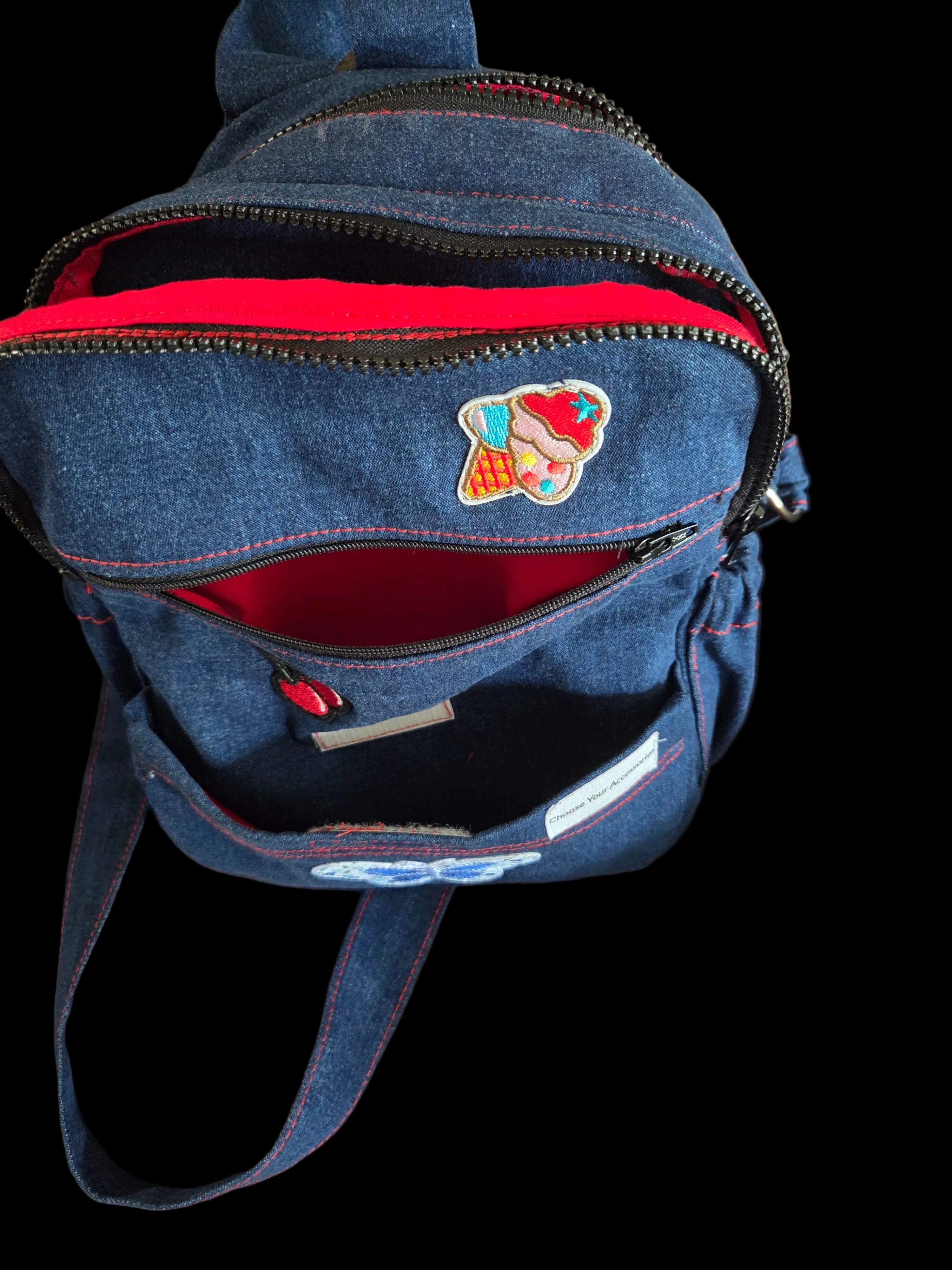 Handmade denim (jeans) crossbody bag