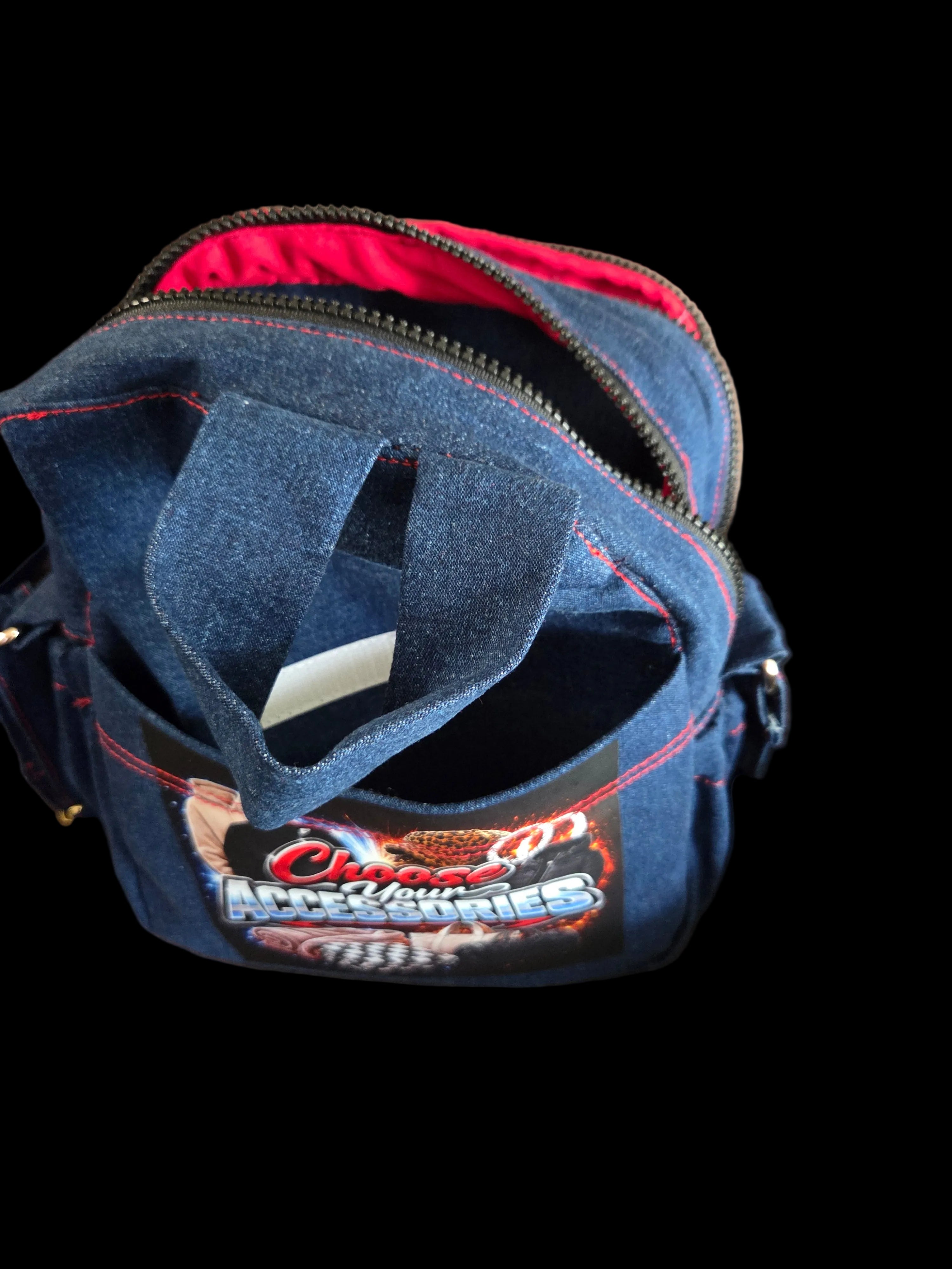 Handmade denim (jeans) crossbody bag