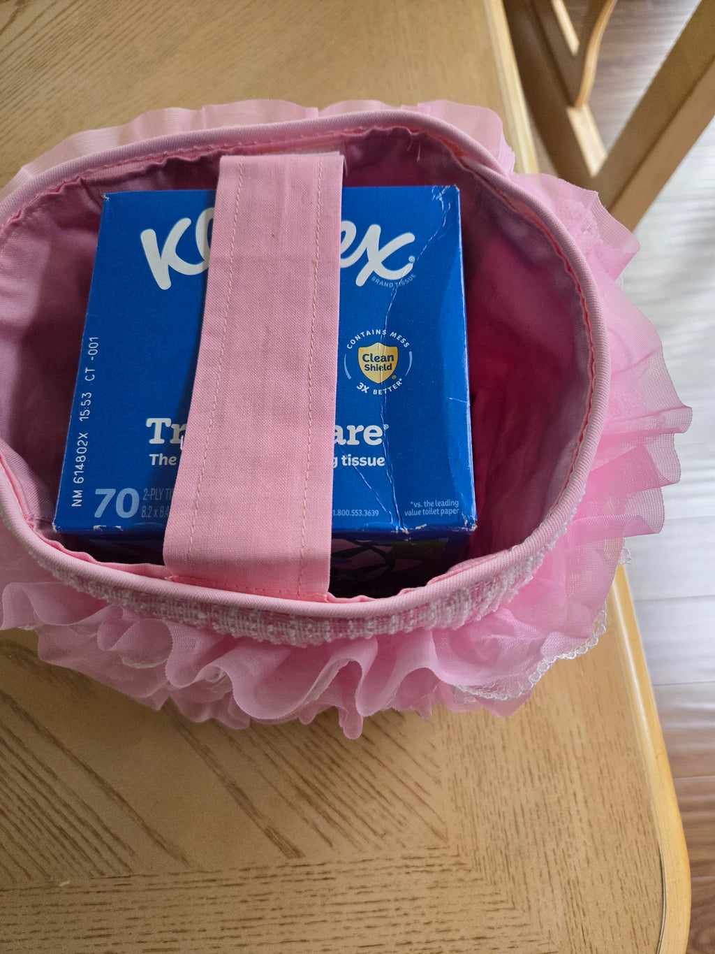 Square and rectangle tissue box cover