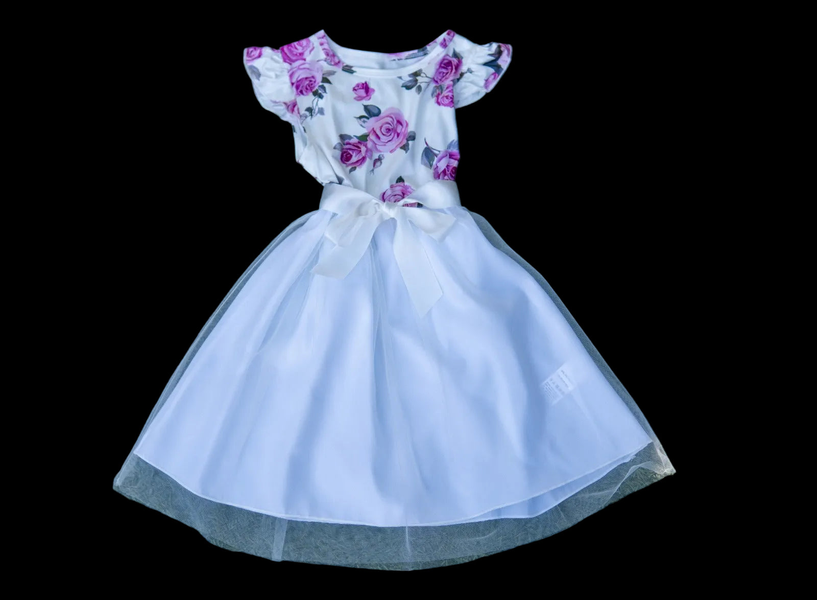 Girls floral tulle party dress