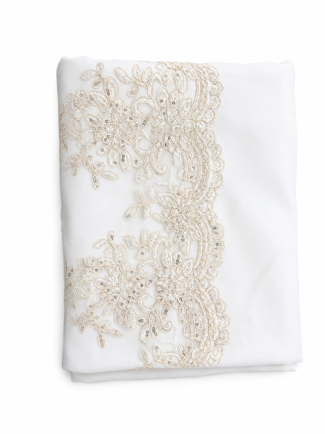 Handmade embroidered lace rectangular table cover