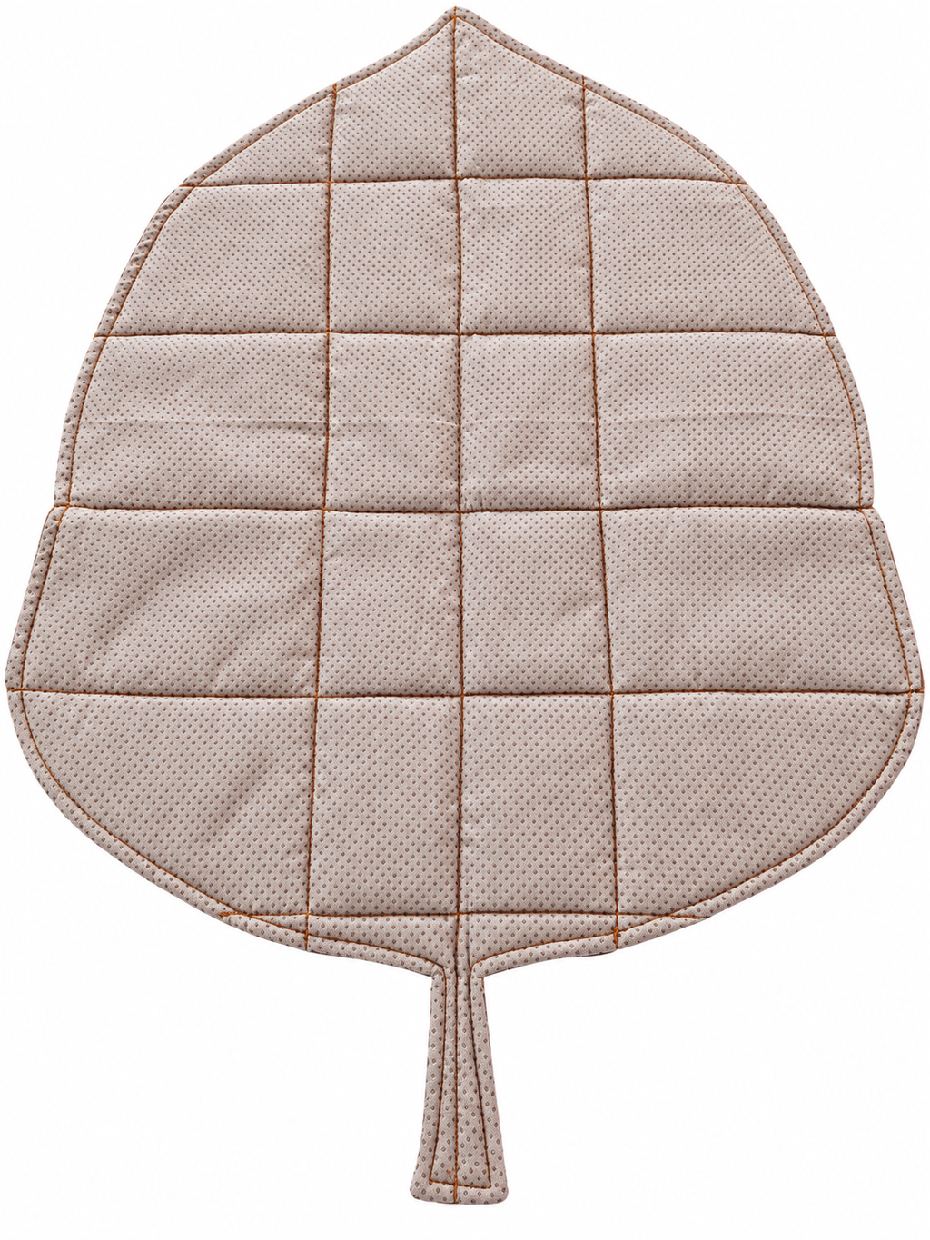 Handmade denim patchwork leaf- shaped floor mat