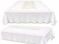 Handmade embroidered lace rectangular table cover