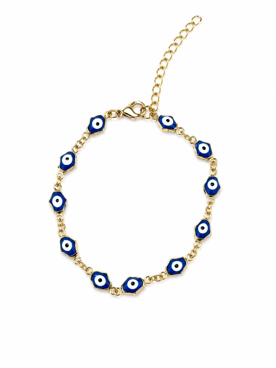 18k gold plated evil eye bracelet