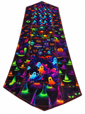Handmade halloween themed patch work table runner