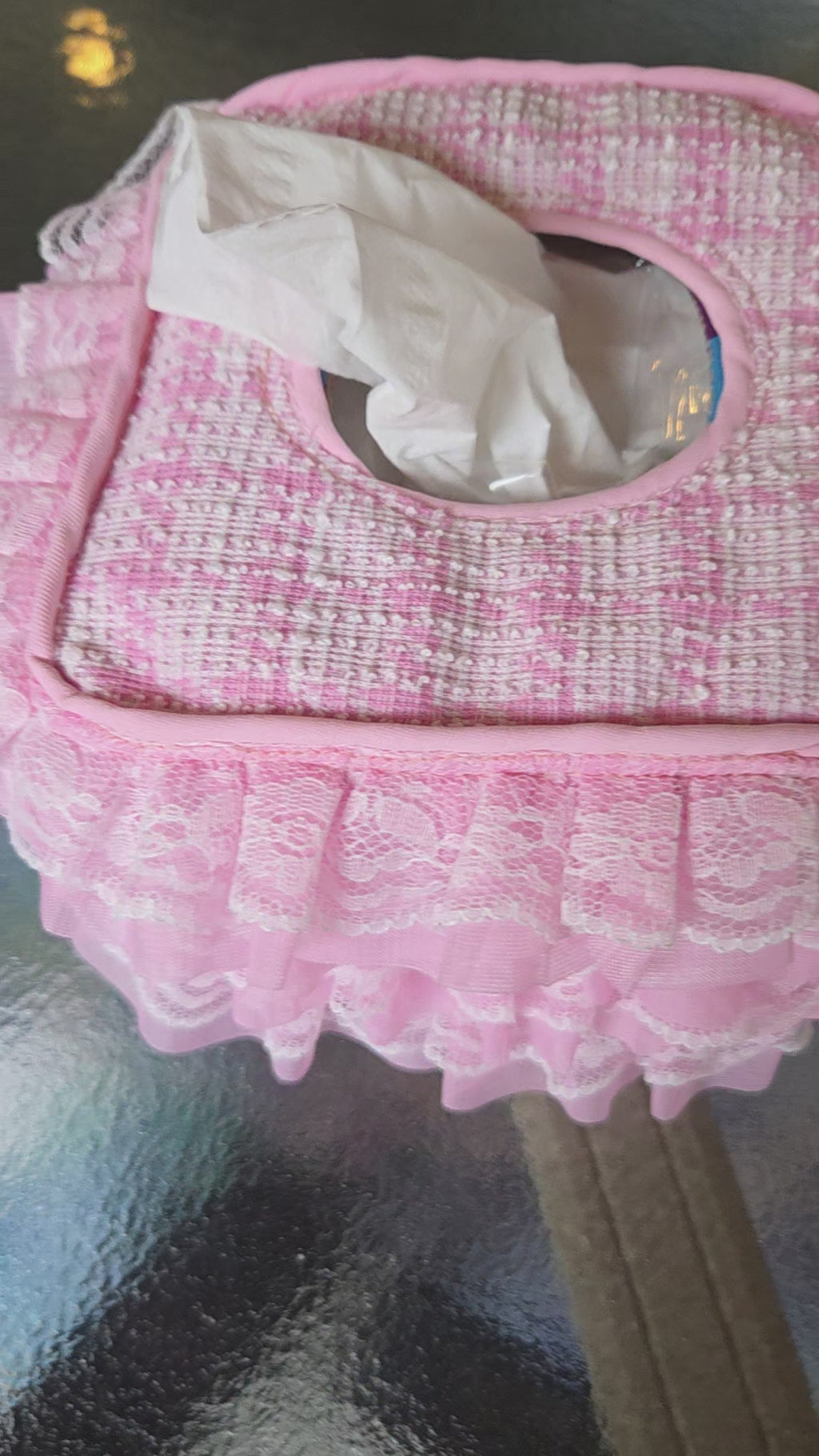Square and rectangle tissue box cover