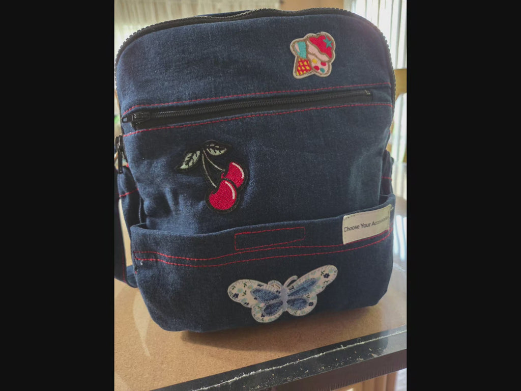 Handmade denim (jeans) crossbody bag